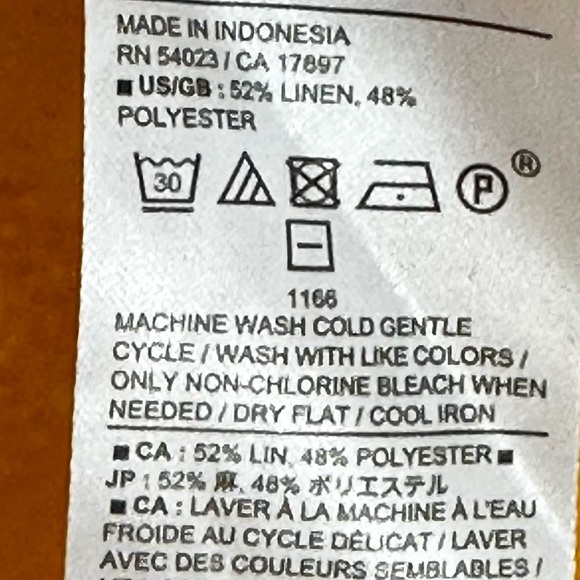 Banana Republic Factory Mara Villa Linen Blend Crew Neck Top Orange Yellow Large - Picture 6 of 6